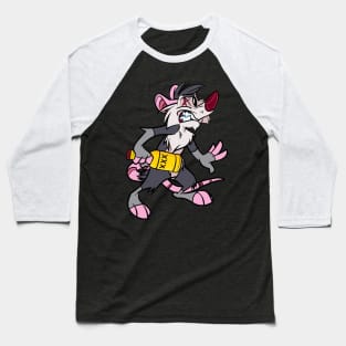 Retro Old Possum Malt Liquor Mascot Baseball T-Shirt
